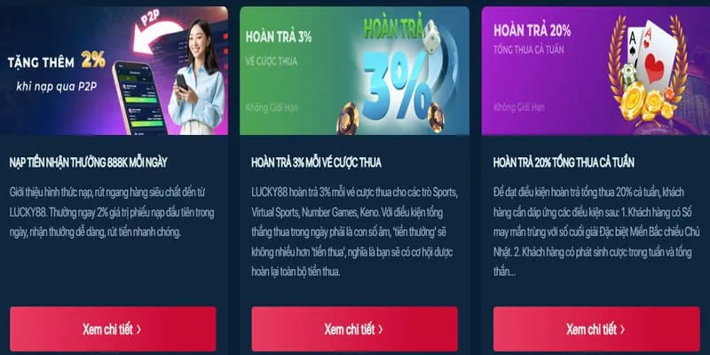 Hình ảnh các ưu đãi đặc biệt cho trò chơi bắn cá và nổ hũ